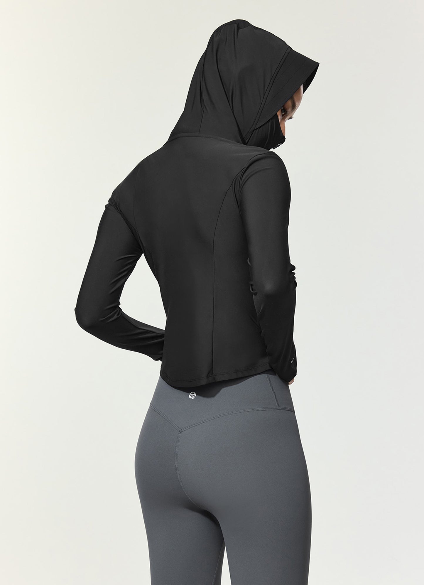 Light Cooling Slim Fit Crop Hoodie Jacket
