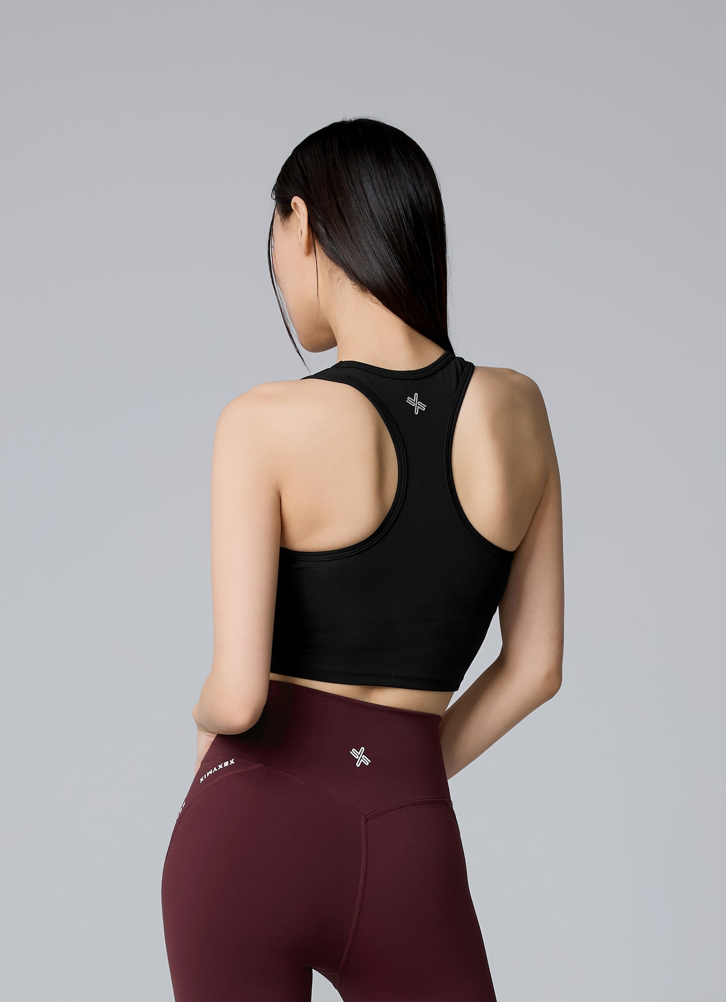 Black Label Signature Power Rise Shirring Crop Top