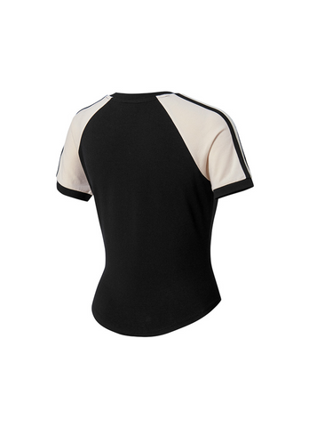 Raglan Color Block Crop Short Sleeve