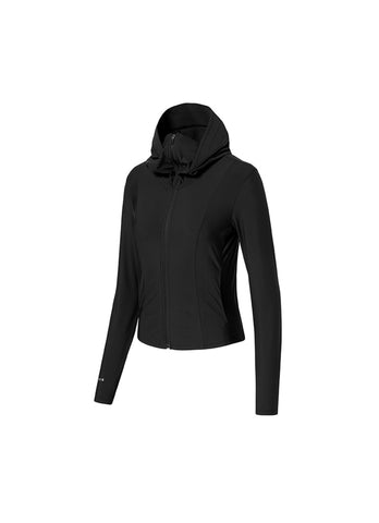 Light Cooling Slim Fit Crop Hoodie Jacket