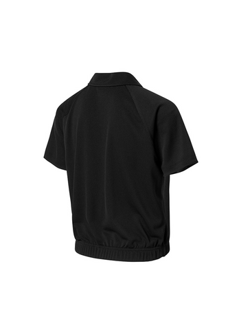 Soft Pique Half Zip Up Short Sleeve