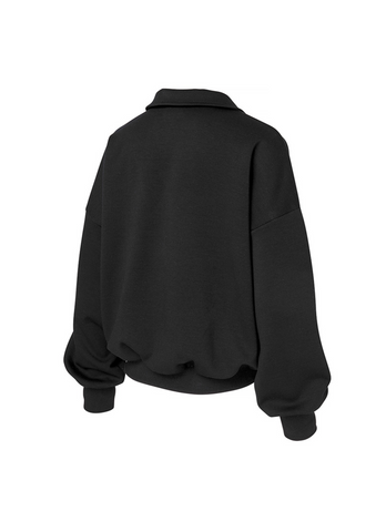 Mild Logo Collar Crop Sweatshirt Long Sleeve