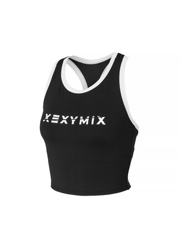 Sporty Logo Color Block Bra Top