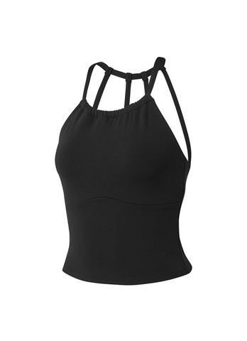 Black Label Signature Power Rise Halter Neck Crop Top