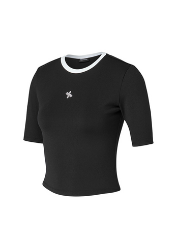 Sporty Logo Color Block Crop Top
