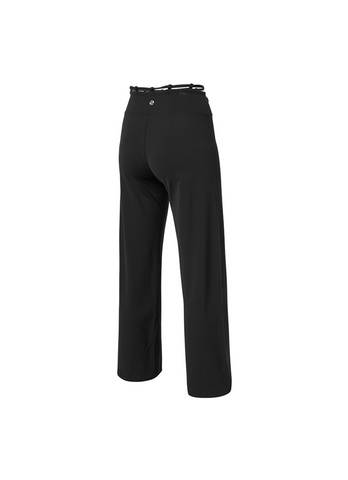 Black Label Signature Power Rise Brushed-Fleece String Wide Leggings