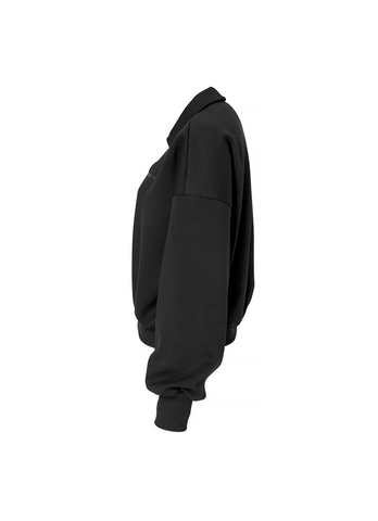 Mild Logo Collar Crop Sweatshirt Long Sleeve