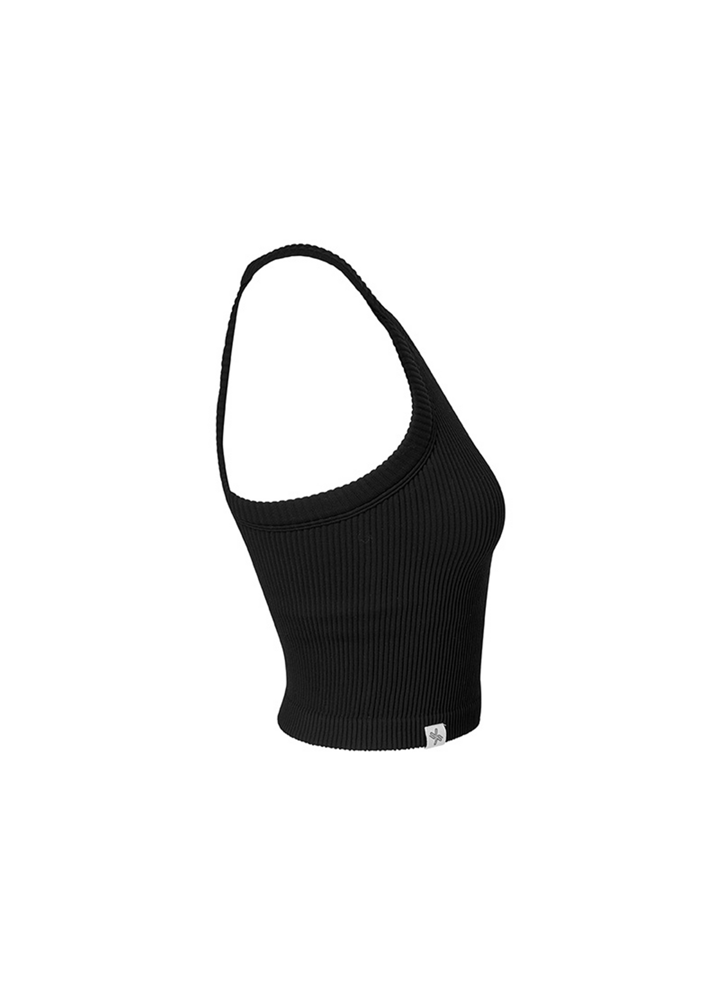 Ribbed Seamless Halter Neck Crop Top