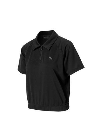 Soft Pique Half Zip Up Short Sleeve