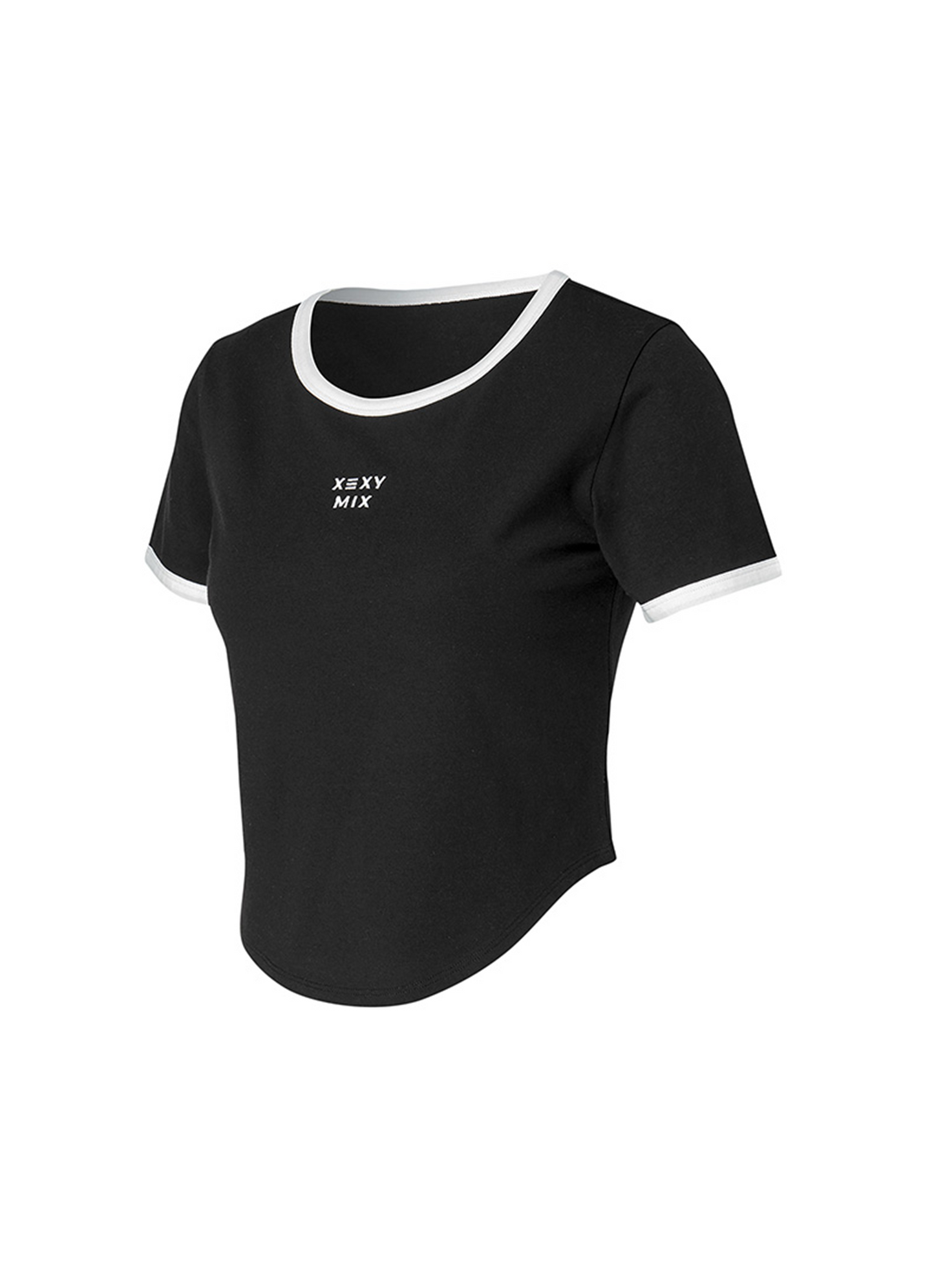 Soft Line Color Block Crop Top
