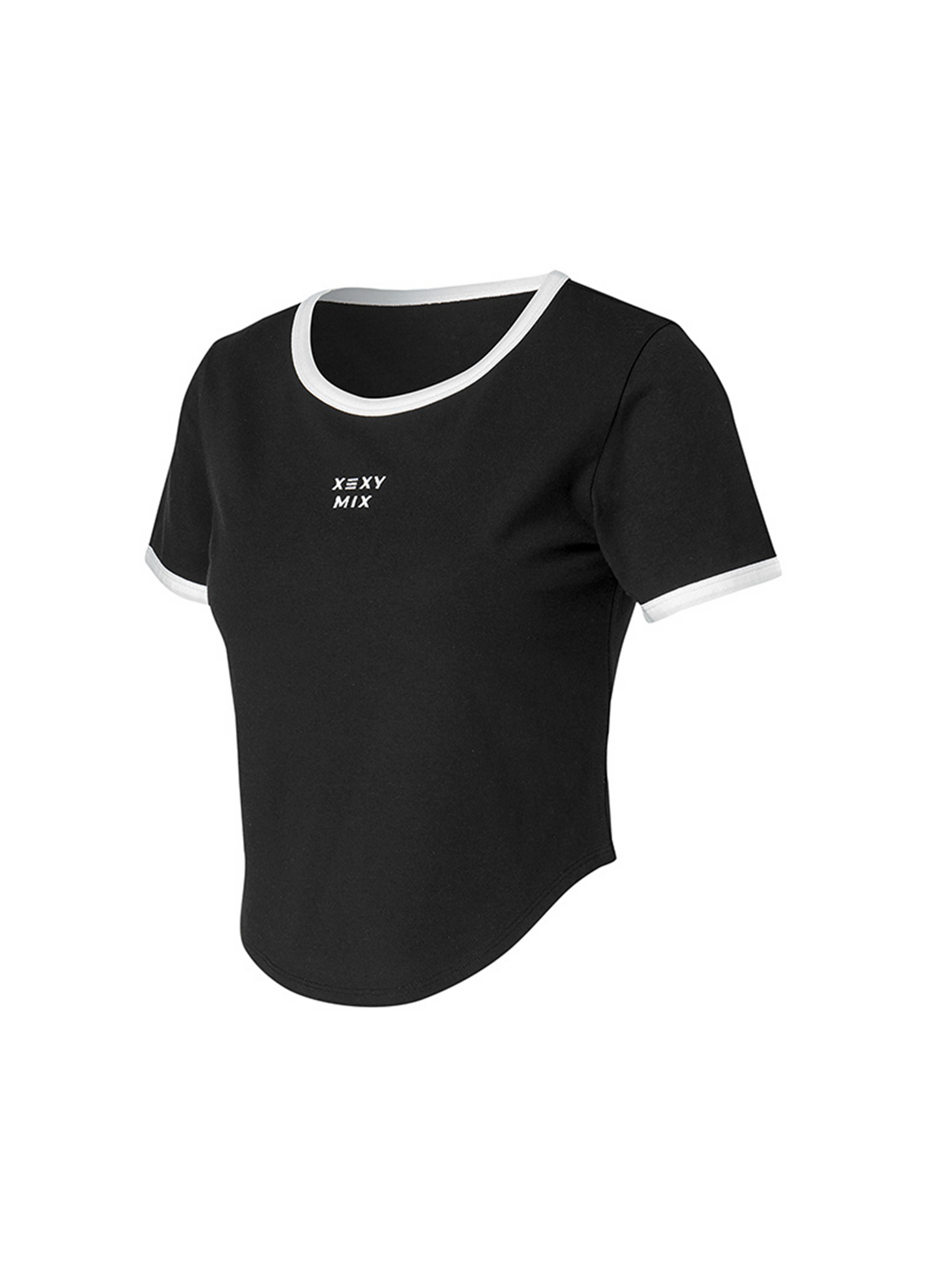 Soft Line Color Block Crop Top