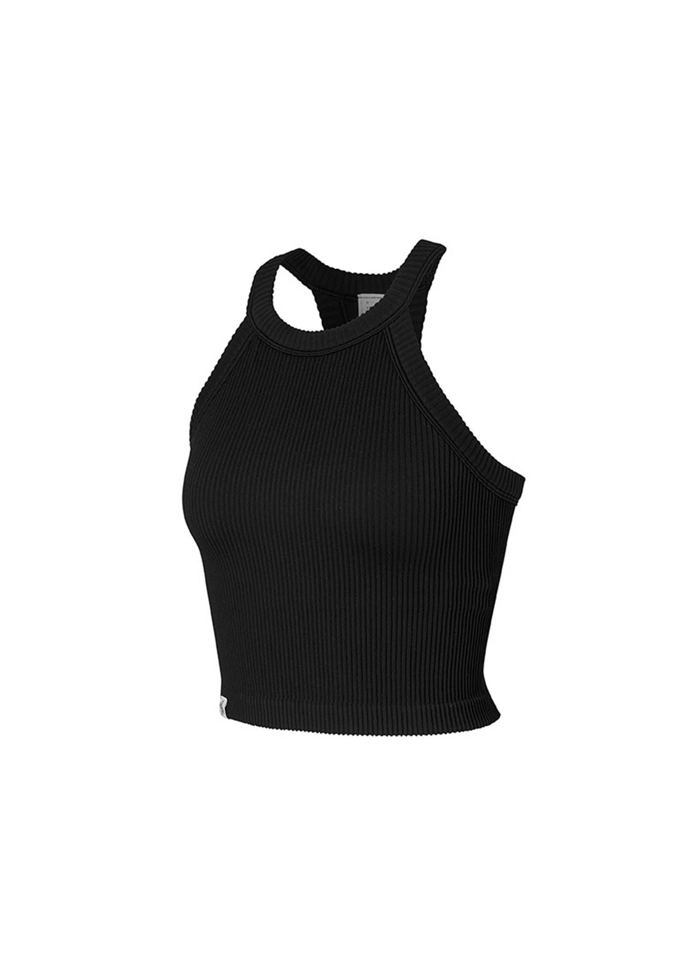 Ribbed Seamless Halter Neck Crop Top