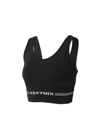 Black Label Signature Power Rise Logo Banding Sports Bra