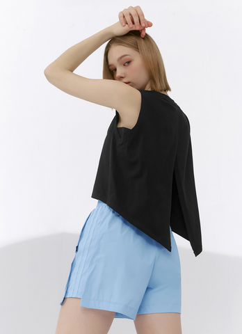 Pima Back Slit Sleeveless
