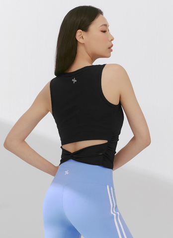 Ribbed Back Twist Sleeveless