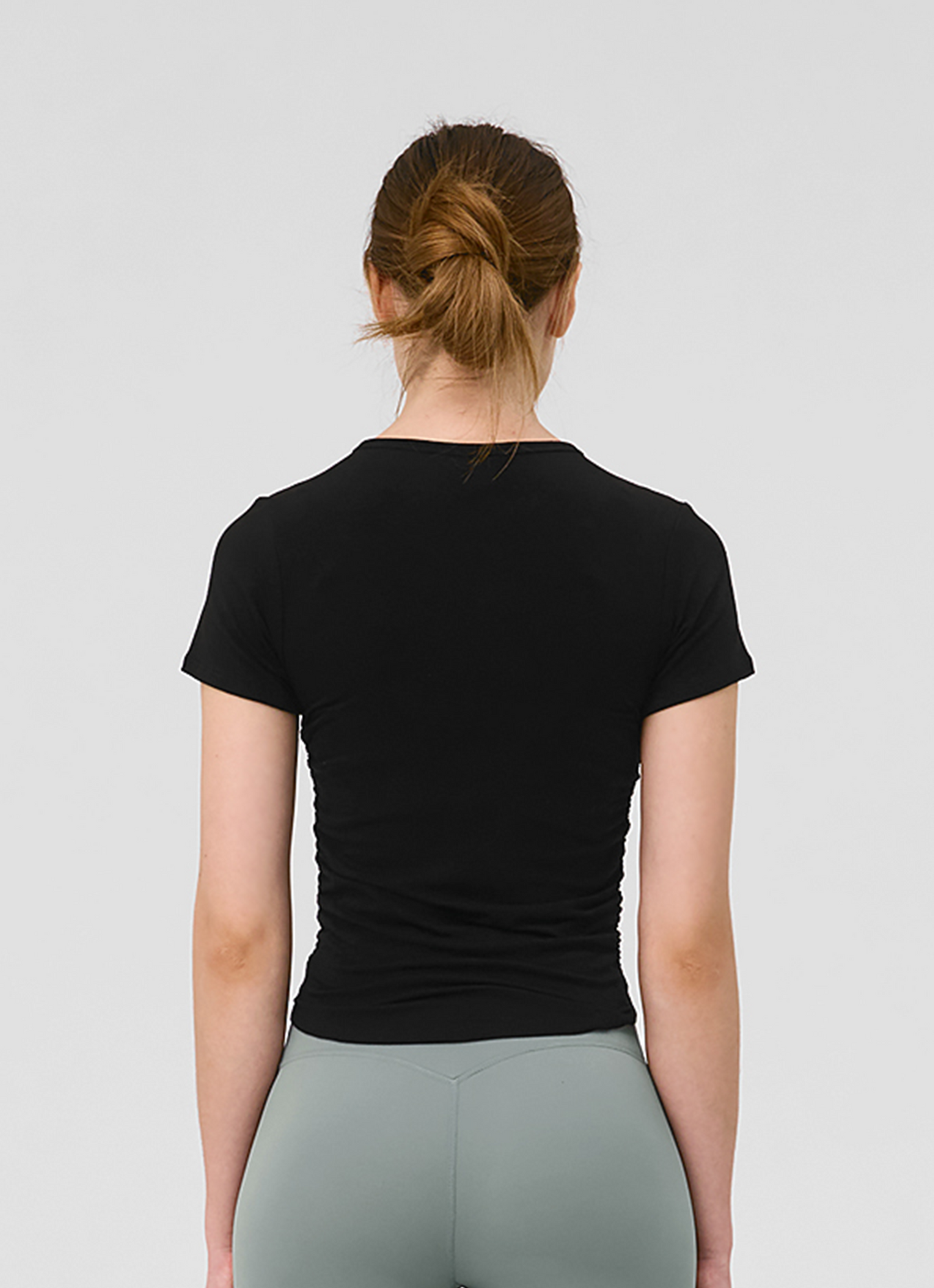 Side Shirring Short Sleeve