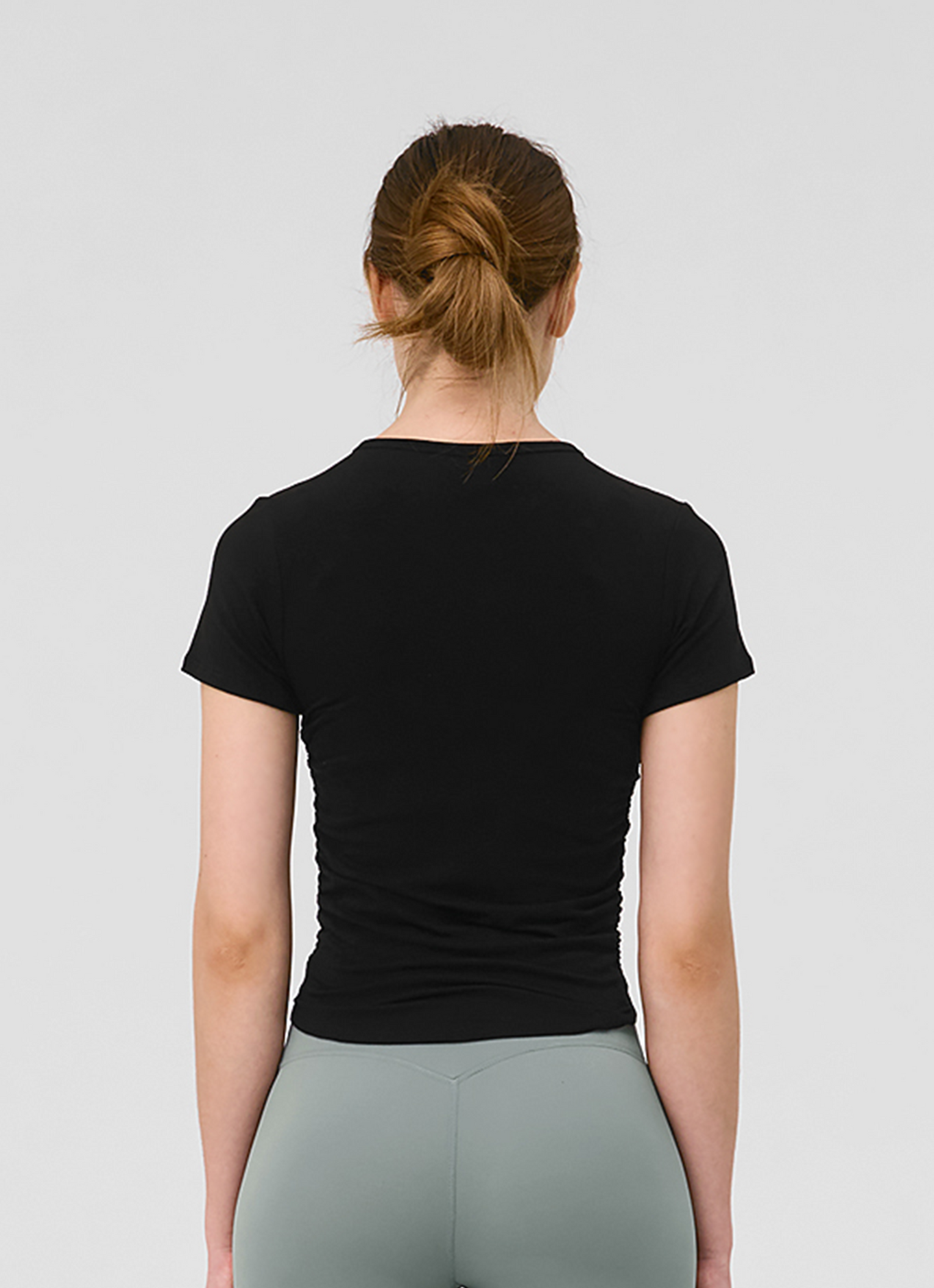 Side Shirring Short Sleeve