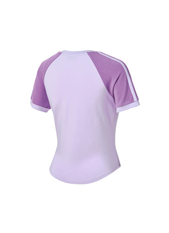 Raglan Color Block Crop Short Sleeve