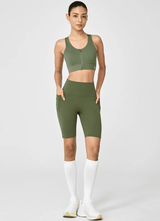 RX Black label signature 360N Pocket Leggings 4.5 Shorts in Bronze Khaki