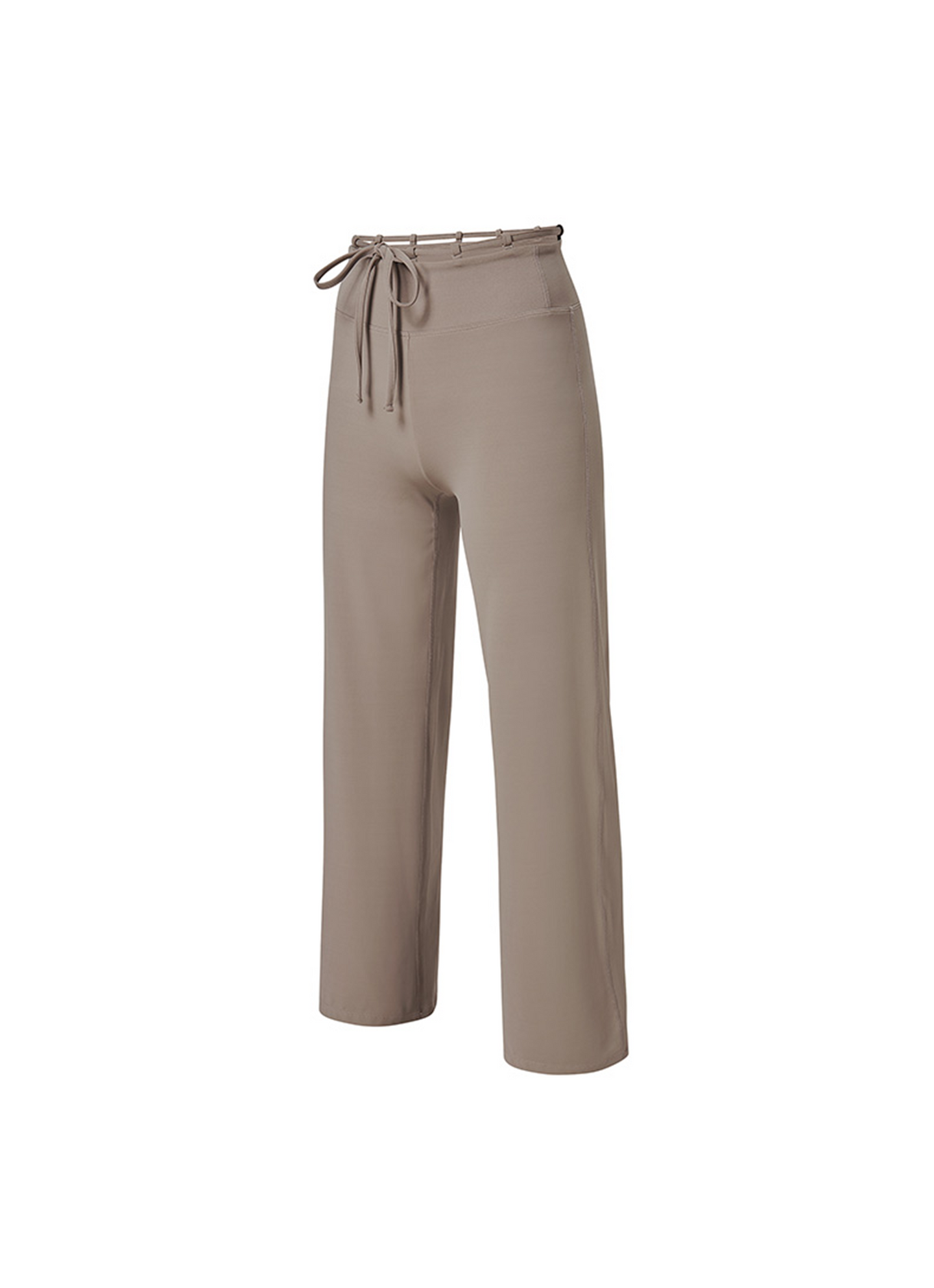 Black Label Signature Power Rise Brushed-Fleece String Wide Leggings