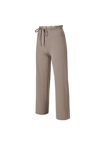 Black Label Signature Power Rise Brushed-Fleece String Wide Leggings