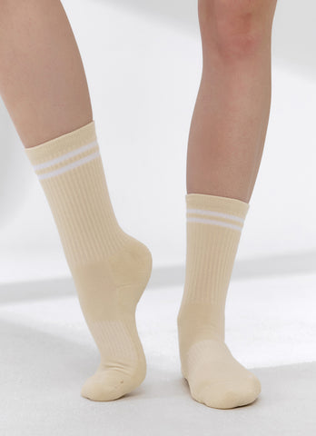Fresh Double Line Crew Socks
