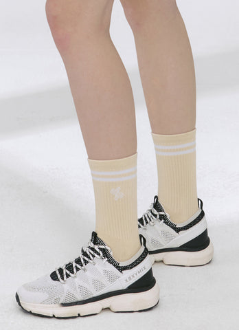 Fresh Double Line Crew Socks