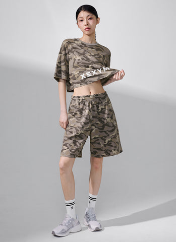 Camouflage Crop Short Camo