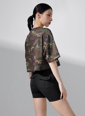Camouflage Crop Short Camo