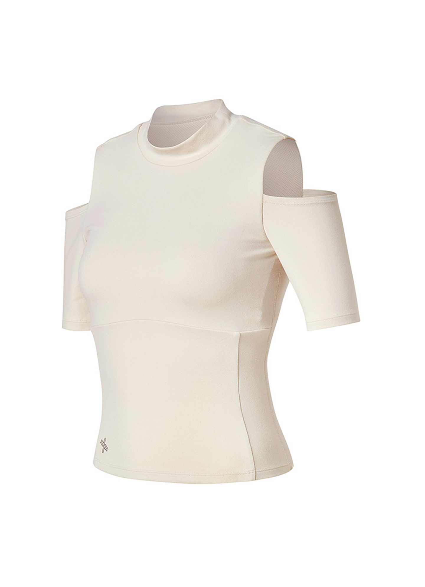 Cotton-Like Shoulder Cut-Out Sleeve Top