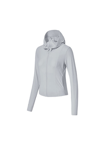 Light Cooling Slim Fit Crop Hoodie Jacket