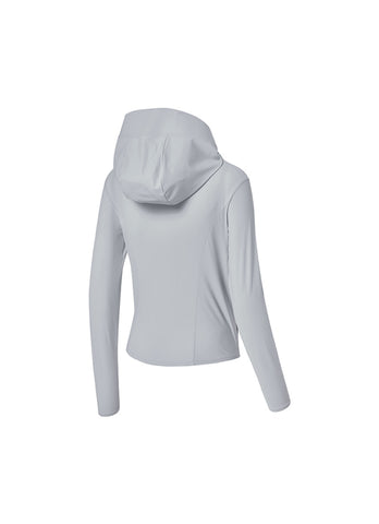 Light Cooling Slim Fit Crop Hoodie Jacket