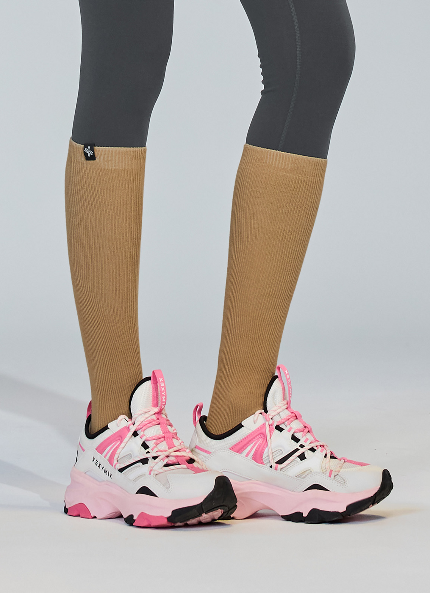 Non-slip Ribbed Knee Socks