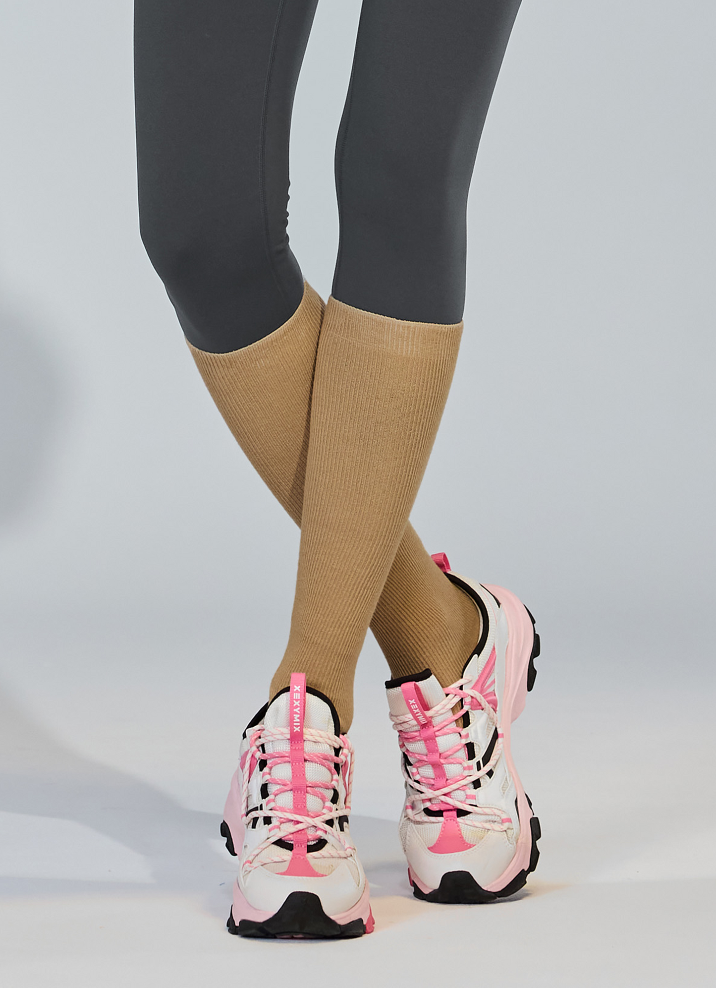Non-slip Ribbed Knee Socks