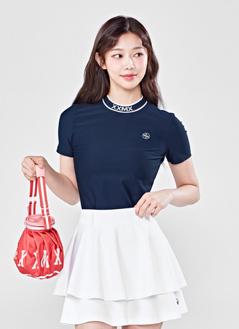 Golf Embossed Jacquard Logo Short Sleeve
