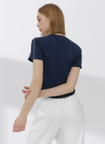 Piping Color Block Short Sleeve