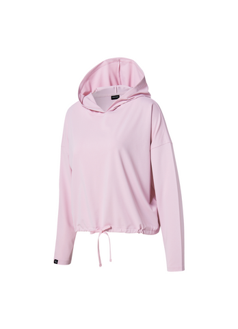 Daily Feather String Crop Hoodie