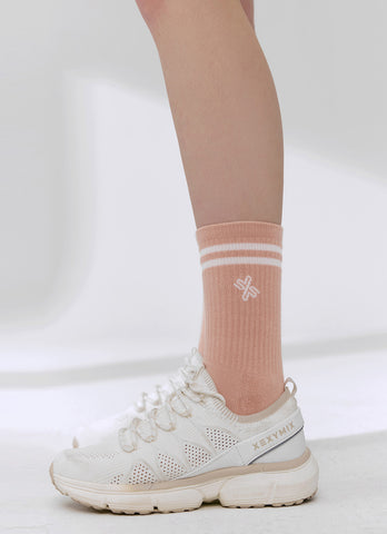 Fresh Double Line Crew Socks