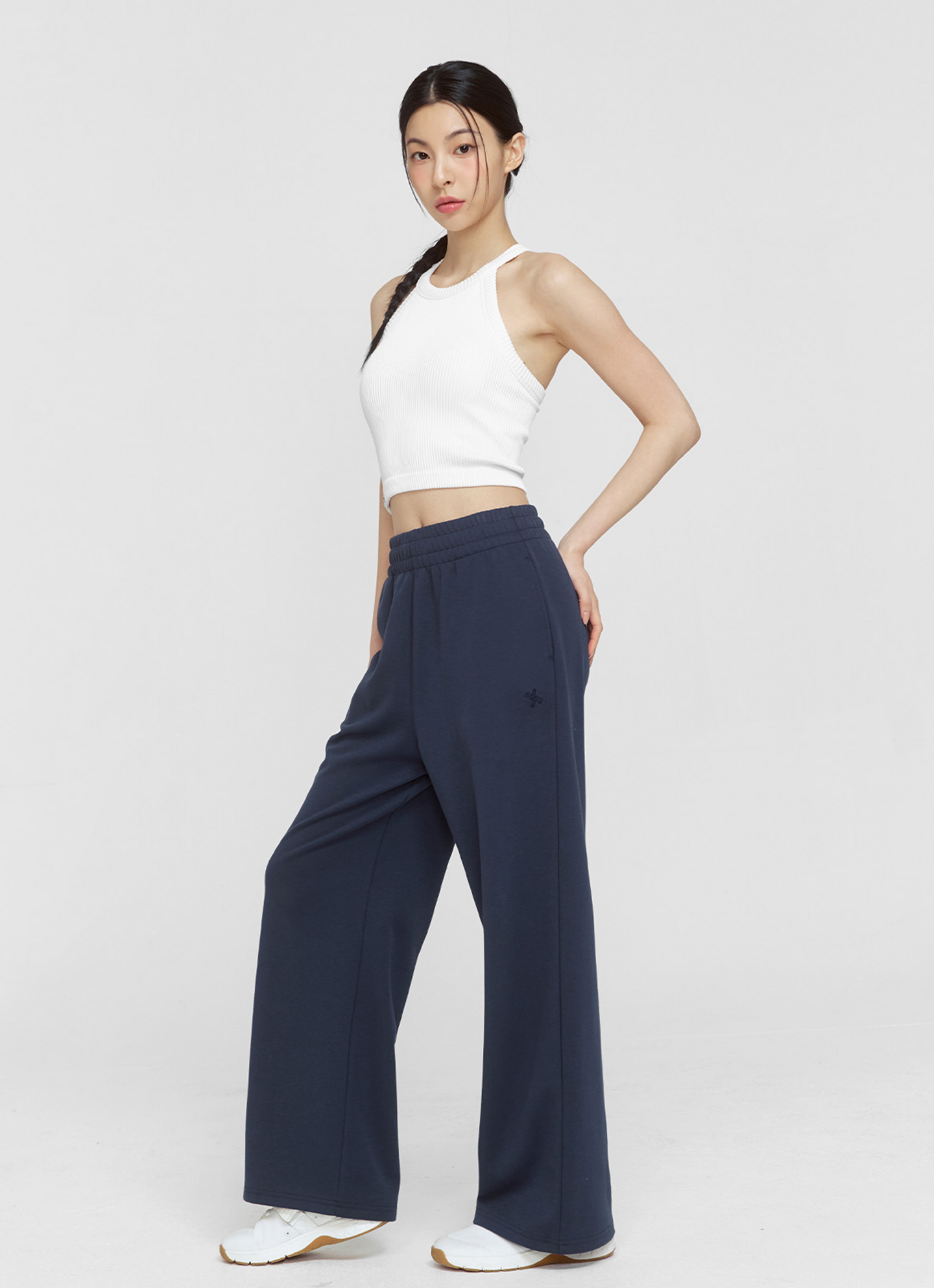 Ribbed Seamless Halter Neck Crop Top