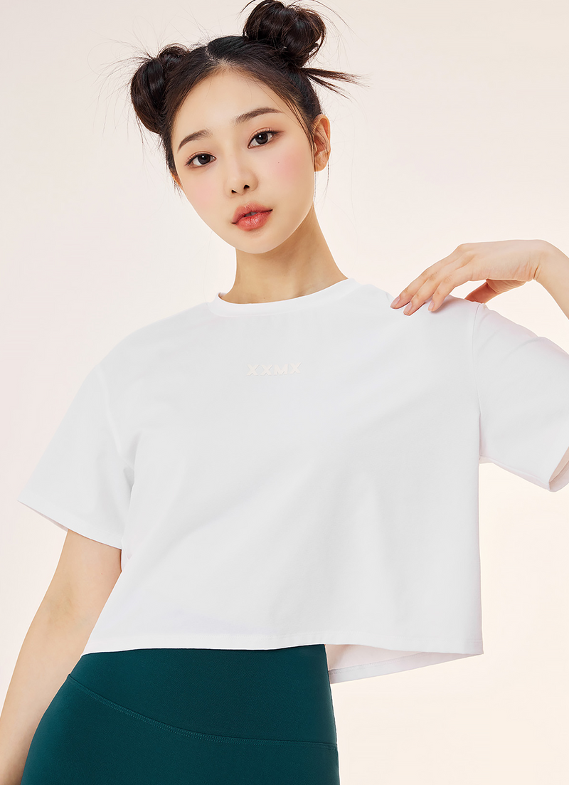 Ecodex Crop Short Sleeve in Ivory