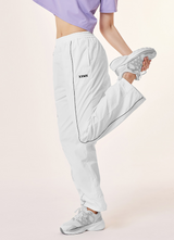 Woven Piping Two Way Pants in Ivory