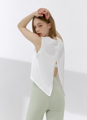 Pima Back Slit Sleeveless