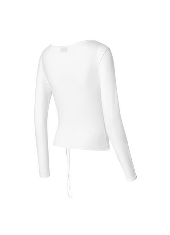 Unbalanced Neck Shirring Long