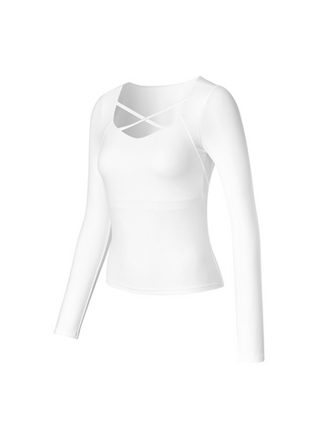 Cotton-Like Cross-String Padded Long Sleeve