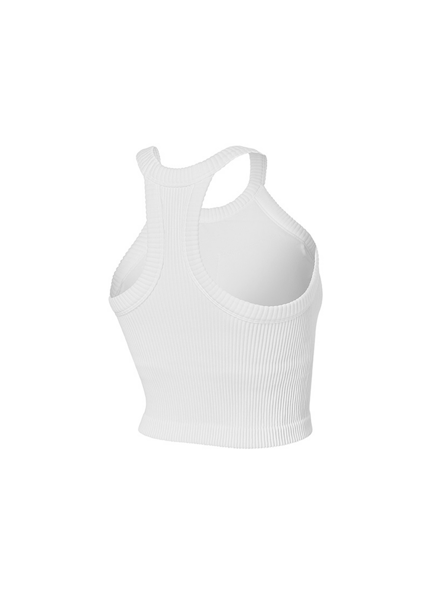 Ribbed Seamless Halter Neck Crop Top