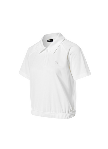 Soft Pique Half Zip Up Short Sleeve