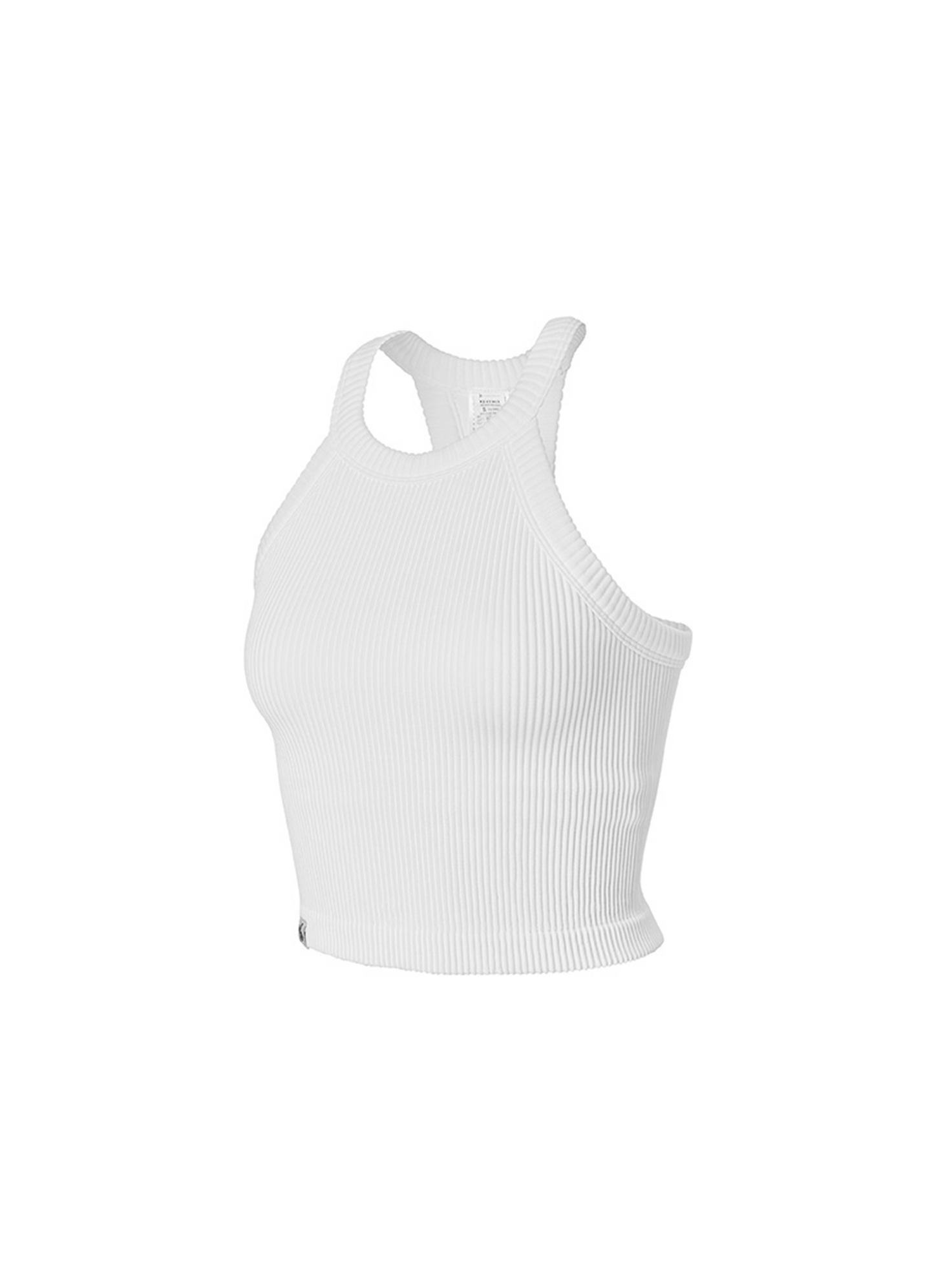 Ribbed Seamless Halter Neck Crop Top