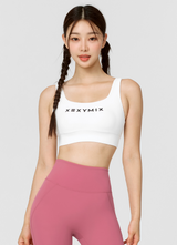 Black Label Signature Power Rise Bra Top in Ivory