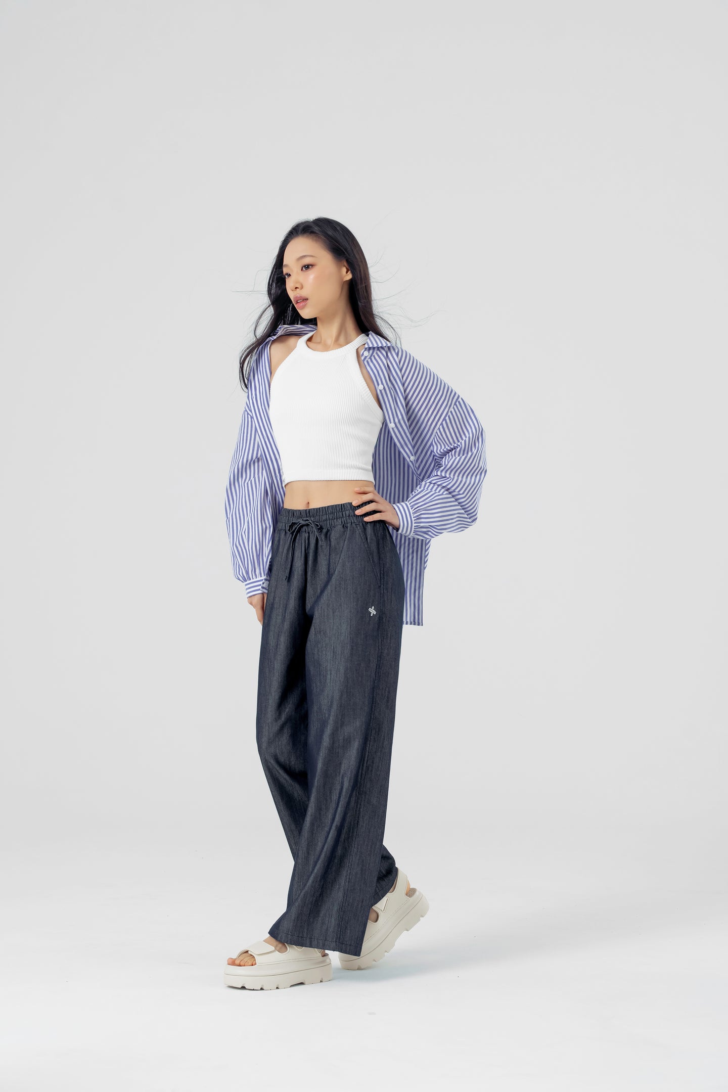 Soft Stripe Loose Fit Shirts