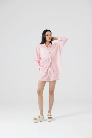 Soft Stripe Loose Fit Shirts
